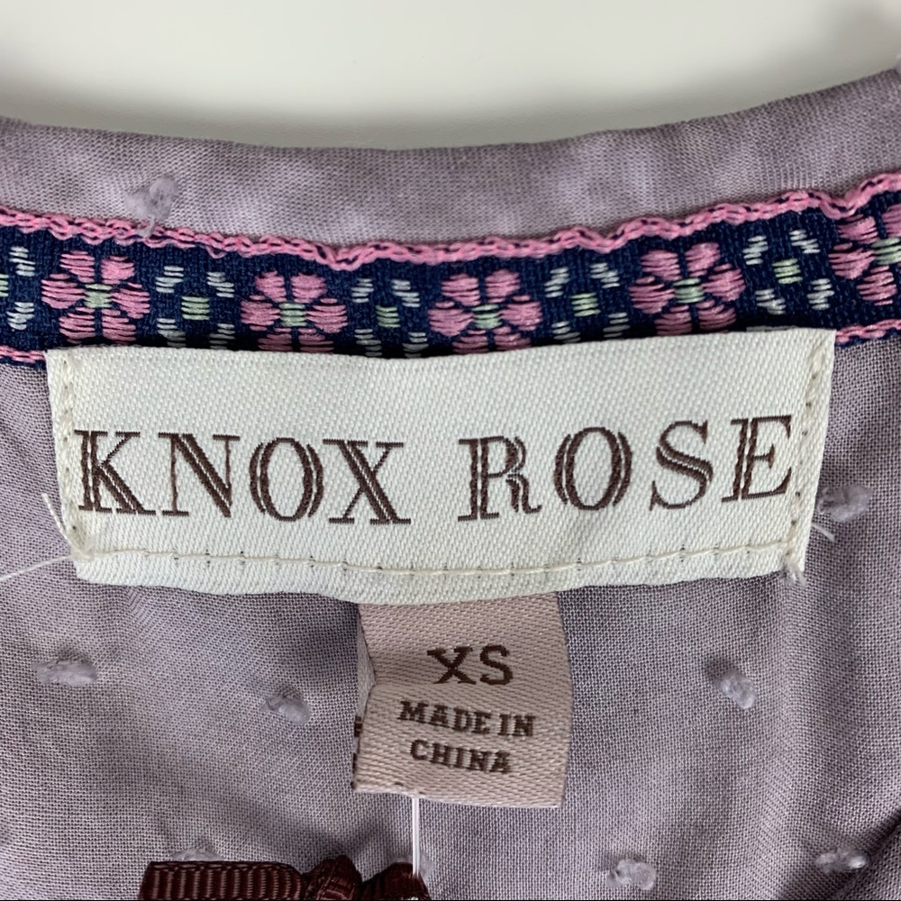 Knox Rose Top Wisteria Boho Short Sleeve Target XS - Picture 6 of 11